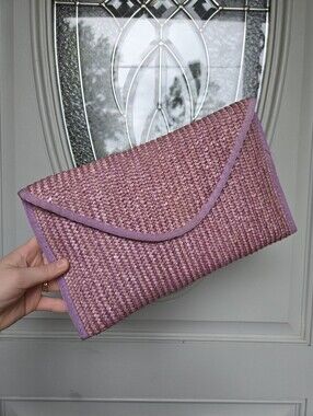 Braided Straw Clutch